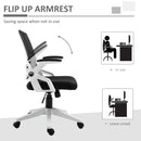 Office Chairs, Wesley Mesh Back Task Chair with Flip Up Arm Rest White - Seasonal Overstock