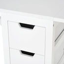 Dining Tables, Ethena Drop-Leaf Table in White - Seasonal Overstock