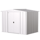 8' x 6' Arrow Classic Steel Storage Shed - Flute Grey - Seasonal Overstock