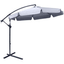 Patio Umbrella, 9ft Offset Cantilever Patio Umbrella with Easy Tilt Adjust - Dark Grey - Seasonal Overstock