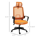 Asahi High Back Mesh Office Chair with Adjustable Headrest - Seasonal Overstock