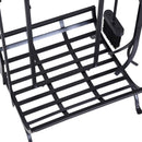 Classic Black Basket and Handle Firewood Rack Log Holder with 4pc Tool Kit - Seasonal Overstock