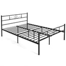 Farrah Queen Size Metal Platform Bed Frame with Headboard and Footboard - Seasonal Overstock