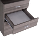 Desks, Gaetano Industrial Style Desk & File Cabinet - Silver Maple - Seasonal Overstock