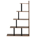 Greyson 5 Tier Rustic Brown Staircase Bookshelf - Seasonal Overstock