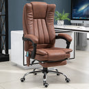 Office Chairs, Horatio High Back Office Chair with Massage & Footrest - Brown - Seasonal Overstock