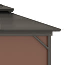 Jasper 10' x 12' Aluminum Two Tier Hard Top Patio Gazebo - Seasonal Overstock