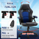 Office Chairs, Kiyo Gaming Chair in Blue Black - Seasonal Overstock