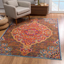 Area Rugs, Nirvana Boho Rust Area Rug by Mercury Splash - Seasonal Overstock