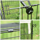 Portable Metal Pet Pen for Small Animals 7.25' x 3.4' x 3.4' - Black / Beige - Seasonal Overstock
