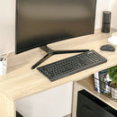 Simon Convertible L-Shaped Desk with Cabinet and Storage - Natural Oak - Seasonal Overstock