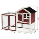 Coops & Hutches, Backyard Rabbit Cage With Two Levels 48" x 25" x 36" - Seasonal Overstock