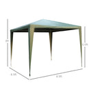 9' x 9' Party Gazebo Canopy Tent - Green - Seasonal Overstock