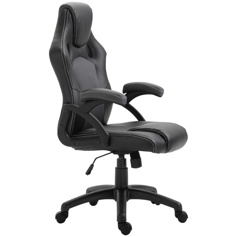 Kiyo Gaming Chair in Grey Black - Seasonal Overstock