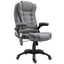 Maverick Luxury Executive Chair with Vibration Massage and Reclining - Grey Fabric - Seasonal Overstock