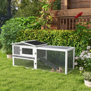 Rabbit Hutches, Pleasant Patch Rabbit Hutch 61" x 23" x 27" - Light Grey - Seasonal Overstock