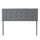 Regan Full & Queen Size Adjustable Grey Upholstered Headboard - Seasonal Overstock