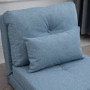 Kids Furniture, Remi Reclining Floor Lounger Chair Blue - Seasonal Overstock