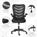 Office Chairs, Vinny Mesh Back Home Office Task Chair with Flip-Up Arm Rests Black - Seasonal Overstock
