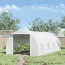 20' x 10' x 7' Soft Cover Dome Top Greenhouse - White - Seasonal Overstock