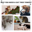 Cat Trees, 7.8 - 8.5ft XL Cat Tree / Condo / Activity Center - Dark Grey - Seasonal Overstock