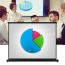 45" Mini Portable 4:3 Pull Up Projector Screen for Indoor Outdoor Use - Seasonal Overstock