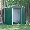 6.5' x 3.5' Steel Metal Storage Shed - Green - Seasonal Overstock