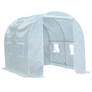 Greenhouses, 8.2' x 6.6' x 6.6' Soft Cover Greenhouse in White - Seasonal Overstock