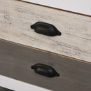 Arya 3 Drawer Multi Tone Farmhouse Bedside Night Table - Seasonal Overstock