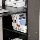 Caroline Computer Desk Bookshelf Combo - Black - Seasonal Overstock