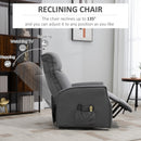 Recliner Chair, Emory Dark Grey Power Reclining Lift Chair with Vibration Massage & Remote - Seasonal Overstock