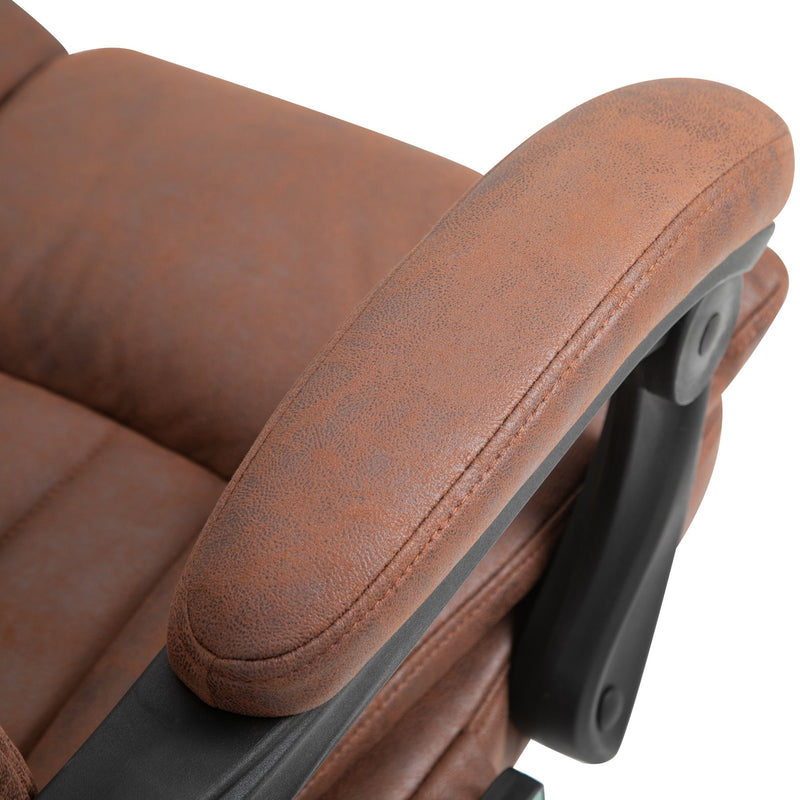 Horatio High Back Office Chair with Footrest - Brown - Seasonal Overstock