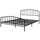 Hugo Black Queen Size Vintage Metal Spindle Platform Bed - Seasonal Overstock