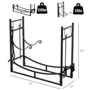 Industrial Style Log Holder Firewood Rack with 4pc Tool Set - Seasonal Overstock