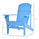 Linkin Wood Adirondack Chair in Blue - Seasonal Overstock
