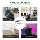 Logan L-Shaped Black and Silver Corner Desk with Sliding Keyboard Tray - Seasonal Overstock