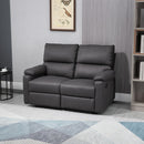 Riley 53" Grey Upholstered Reclining Loveseat - Seasonal Overstock