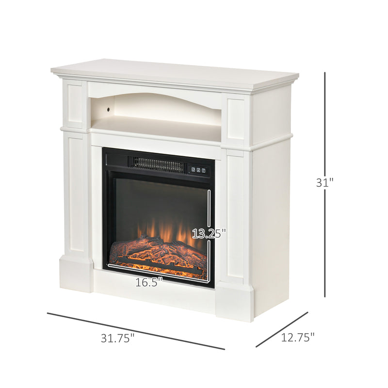 Whittaker 32" White Electric Fireplace - Seasonal Overstock