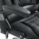 Xavi Luxury Executive Office Chair with Heated Vibration Massage - Black - Seasonal Overstock