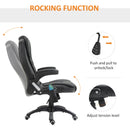 Xavi Luxury Executive Office Chair with Heated Vibration Massage - Black - Seasonal Overstock