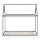 Xavier House Shaped Twin Size Wood Canopy Platform Bed - Grey - Seasonal Overstock