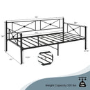 Day Beds, Alexis Twin Size Metal Day Bed - Black - Seasonal Overstock