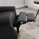 Ander Manual Push Reclining Chair with Vibration Massage - Black - Seasonal Overstock