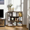 Dyan Rustic Brown 3-Tier Bookshelf - Seasonal Overstock