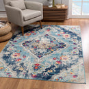 Area Rugs, Floris Enchanted Blue Area Rug by Mercury Splash - Seasonal Overstock