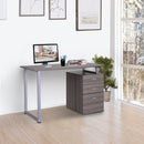 Desks, Gaetano Industrial Style Desk & File Cabinet - Silver Maple - Seasonal Overstock
