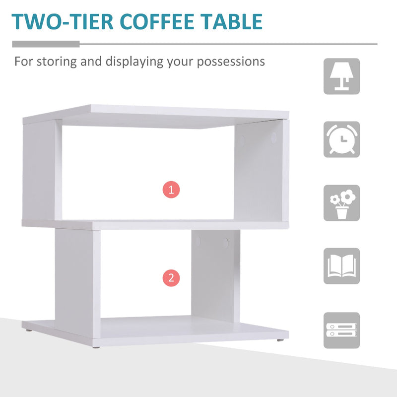 Tristan 3-Tier End Table - White - Seasonal Overstock