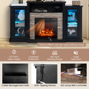 Townes Fireplace TV Stand with 16-Colour LED Backlights for TVs Up To 65-in - Black - Seasonal Overstock