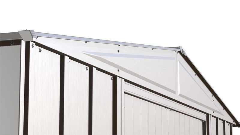 10' x 8' Arrow Classic Steel Storage Shed - Flute Grey - Seasonal Overstock