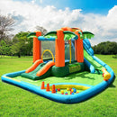 Bouncy Castles, 8-in-1 Tropical Paradise Bouncy Castle 14.1' x 12.3' x 6.75' - Seasonal Overstock